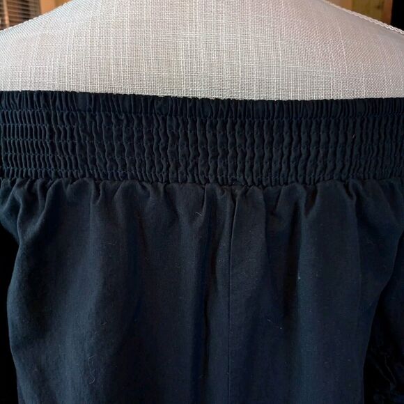 Zanzea Collection Off Shoulder Dress Medium Black Bell 3/4 Ruffle Sleeve - Picture 4 of 15